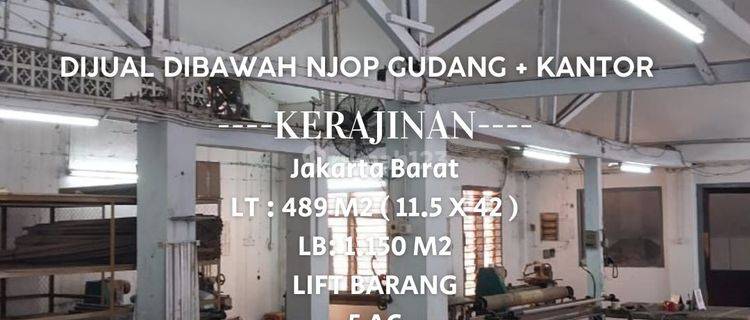 Dijual Dibawah NJOP  Gudang Plus Kantor di Kerajinan. Jakarta Barat 1