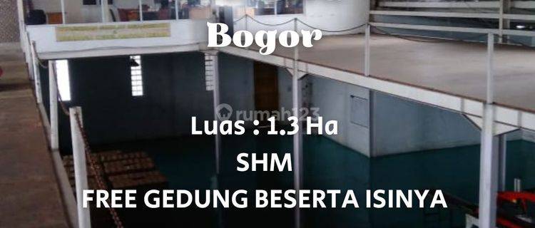 Dijual Pabrik Air Hitung Tanah Luas 1.3 Ha di Parung.Bogor 1