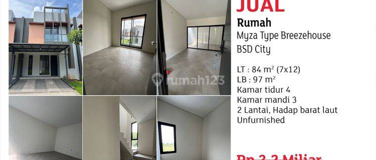 Jual Rumah Myza Type Breezehouse Bsd City 1