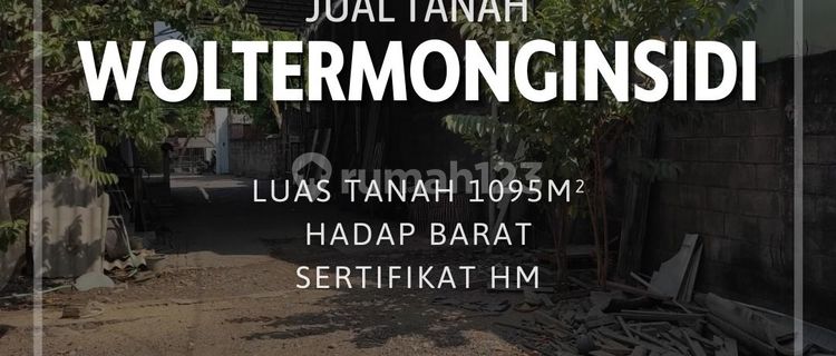 JUAL RUMAH HITUNG TANAH DI JALAN RAYA WOLTERMONGINSIDI 1