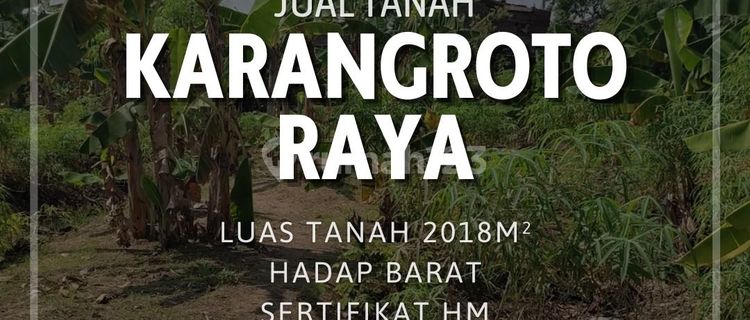 Tanah di Jalan Karangroto Raya SHM 2018 m² cocok untuk usaha 1