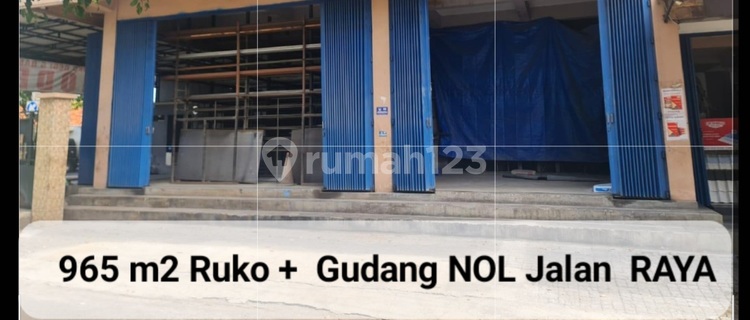 For Sale Shop House Zero on Panglima Sudirman Main Road - Kraksaan - Probolinggo, East Java - Bonus 575 Sqm Complete Warehouse with 3-Story Steel Shelving Suitable for All Businesses - SHM Certificate - Good Location 1