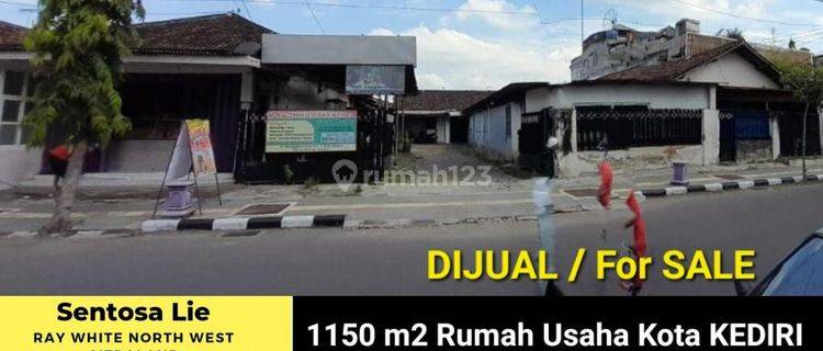 Dijual 1150 M2 Rumah Komersial Usaha Kota Kediri Di Jalan Ronggowarsito - Garasi Carport 30 Mobil Cocok Buat Segala Usaha 1