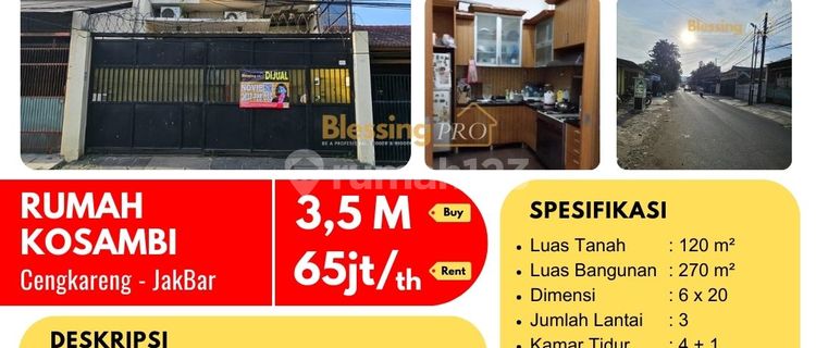 Dijual Rumah Semi Furnished Kosambi, Cengkareng, Jakarta Barat 1