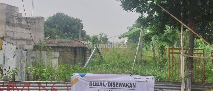 Tanah 1600 m2 Nempel Jalan Raya Sawangan Dekat Gerbang Tol Desari 1