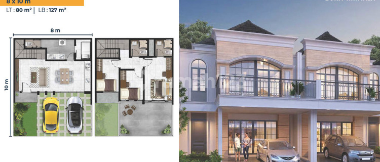 DIJUAL RUMAH MEWAH BUKIT NIRMALA PIK 2 UK 8x10 (2 LANTAI) 3+1 KT, BISA KPR! 1