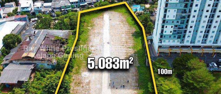 15 Juta Per Meter, Luas 5.083m², Zona Komersil, 5 Menit Dari Kelapa Gading, Tanah Di Pegangsaan 1