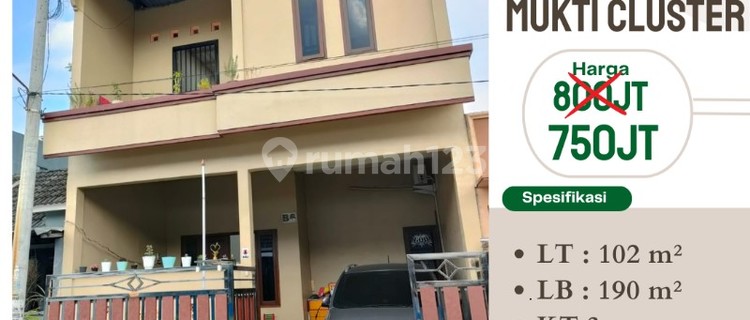Dijual Rumah 2 Lantai Pedurungan Mukti Cluster Semarang  1