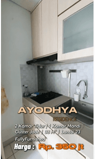 Apartement Murah Ayodya 2 BR Furnished Yan 1