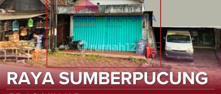 Shop House for Sale, Strategic Location on the Edge of the Main Malang-Sumberpucung Road, Densely Populated Area, Close to Sumberpucung Market, Suitable for Grocery, Building Materials, or Warehouse Business. 1