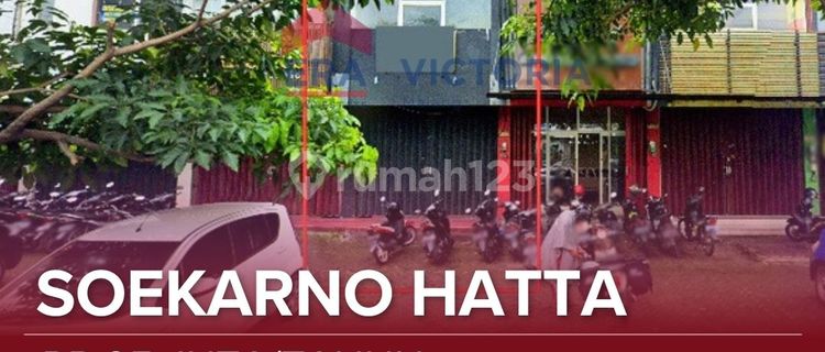 3-Story Shop House for Rent in a Strategic Location at the Business Area Along Soekarno Hatta Main Road, Malang City. Includes Basement Space and Shared Parking. Suitable for Any Business. 1