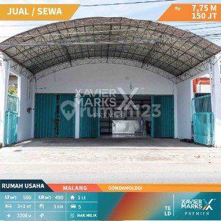 Dijual/Disewakaan Toko & Rumah Tinggal di Raya Gondanglegi kab. Malang 1