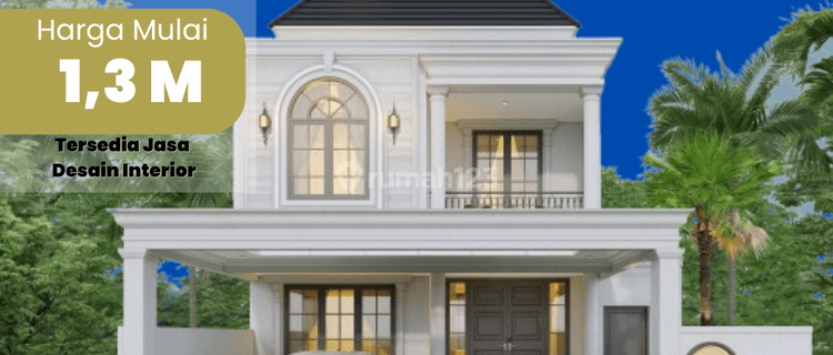 Rumah Mewah American Style 1,3 M Ada Desain Interior  1