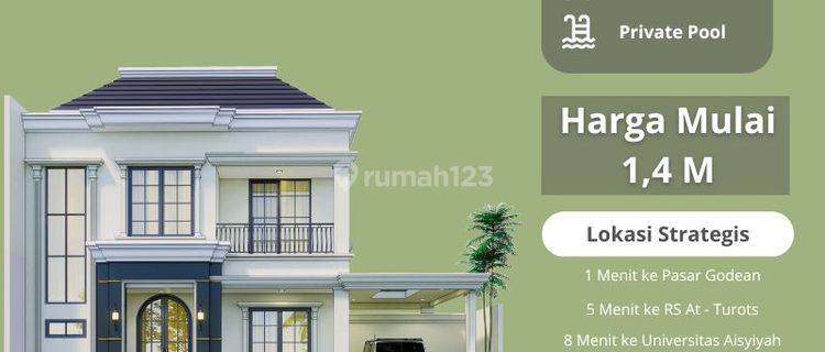 Rumah Mewah Daerah Sleman Strata 1,4M Ada Private Pool 1