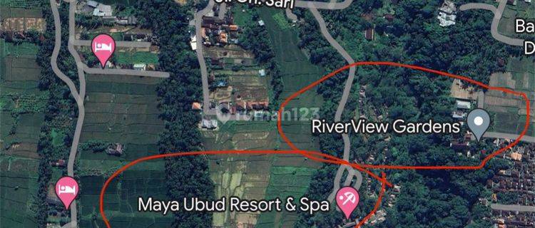 FOR SALE MAIN ROAD LAND & RIVERSIDE IN UBUD (PRICE UNDER MARKET) 1