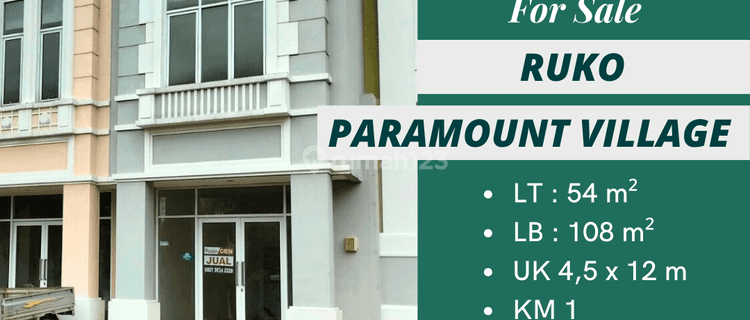 Dijual Ruko Paramount Village  1