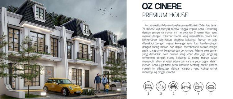 Rumah 2 Lantai Bagus Semi Furnished di Oz Cinere Residence, Depok 1