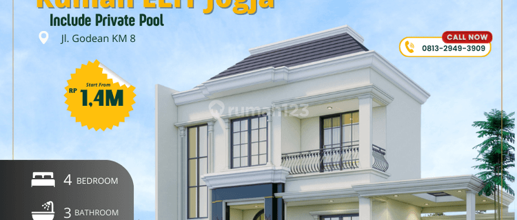 Rumah Elit di Jogja Dengan Kemewahan American Style Hanya 1,4M An 1