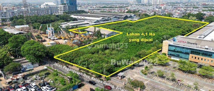 Kelapa Gading, Jl. Pegangsaan Dua, Lt 4.1 Ha, Bagus, Dibawah Njop 1