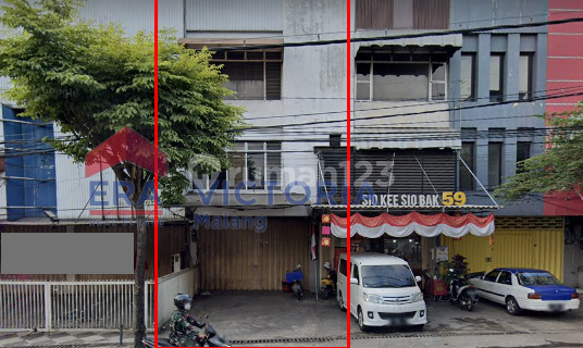 Disewakan Ruko 3 Lantai Poros Jalan Besar Kawasan Pasar Besar 1