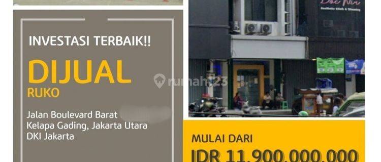 A280 Jual Ruko Bagus Murah di Jalan Boulevard Barat Kelapa Gading 1