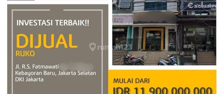A278 Jual Ruko Bagus Murah di Jalan Raya Rs Fatmawati Kebayoran Baru 1