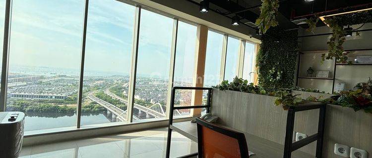 office gold coast luas 164m2 pik, seaview full furnished bagus! 1