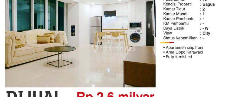  Apartemen U Residence 2 Bedroom Furnished  1