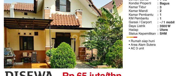  Rumah Alam Sutera Siap Huni Bagus Cluster Jelita 1