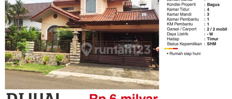  Rumah di Sektor 2, Bintaro bagus siap huni 1