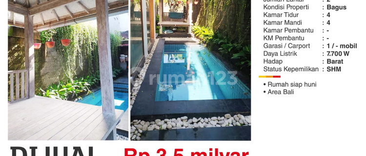  Rumah di Jl. Mahoni 2, Mumbul, Bali Furnished 1