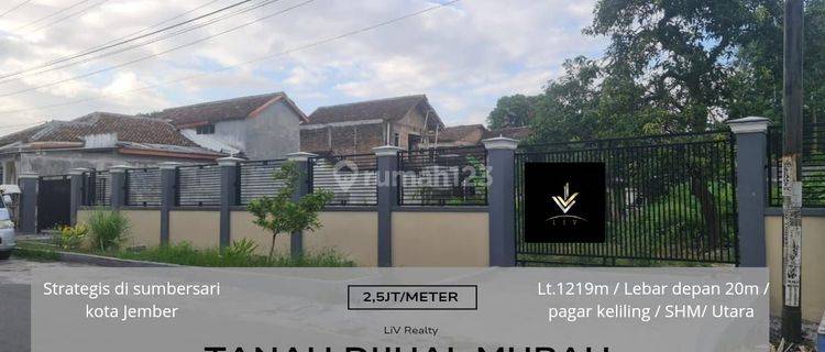 Tanah dijual Di Sumbersari Dekat Kampus Berpagar Keliling  1