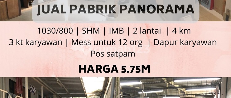 Pabrik di Panorama Lembang SHM Bagus 1030 m 1