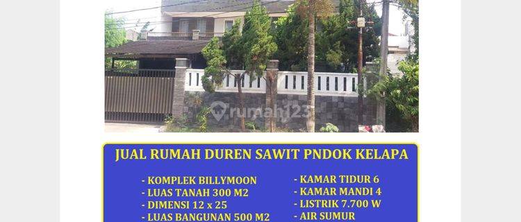 di jual Rumah Bagus luas tanah 300 meter 2 lantai pondok kelapa Duren Sawit Jakarta Timur 1