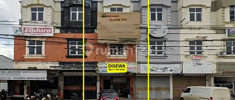 For Rent: 3-Story Shop House by Antasari Main Road in Kalibalau 1