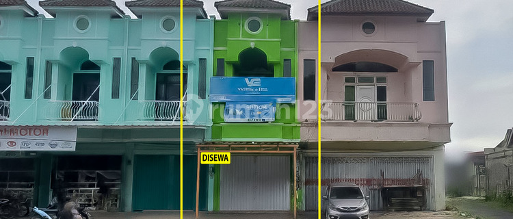 3-Story Shop House for Rent by the Roadside in Kemiling 1