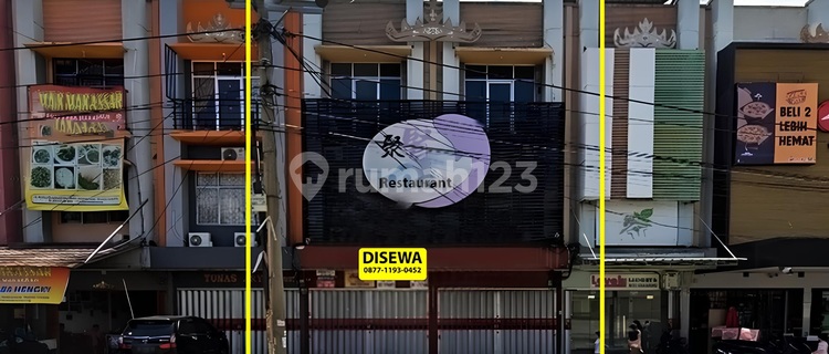 Two-Door Three-Story Ex-Restaurant Shop House on Wolter Monginsidi Street 1