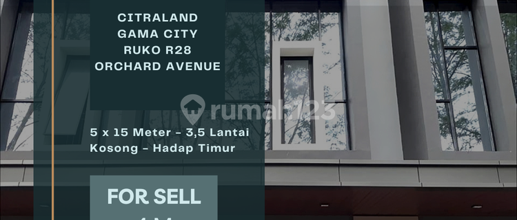 R28 Citraland Gama City Shop House. Orchard Avenue Street. East Facing. 1
