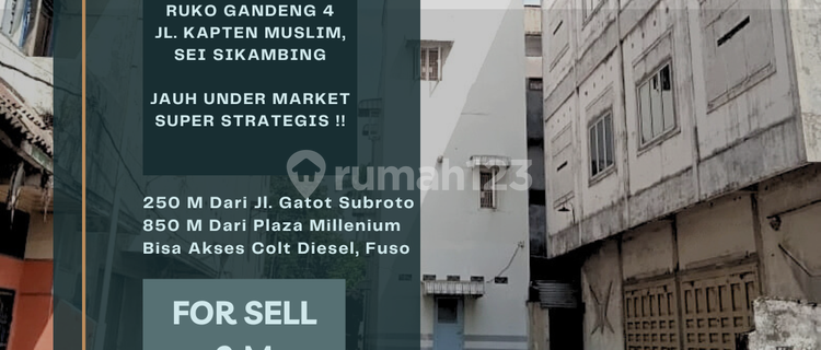 Row House 4 Units. Capt. Muslim St., Sei Sikambing. Great Price !! 1
