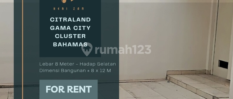 Citraland Gama City. Cluster Bahamas. Hadap ******** 8 Meter 1