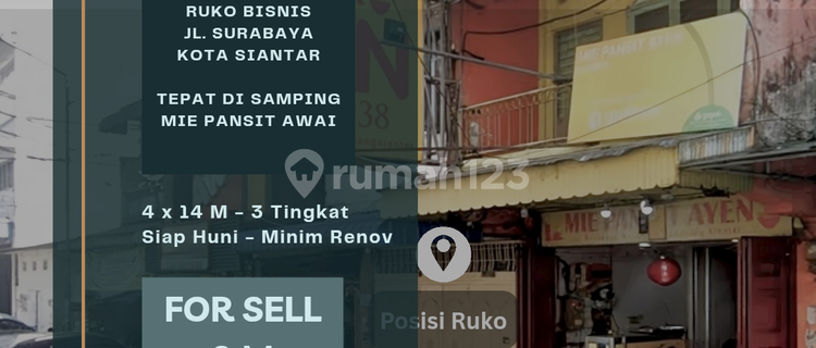 Surabaya Street Shop House, Siantar City. Right Next to Awai Pansit Noodle. 1