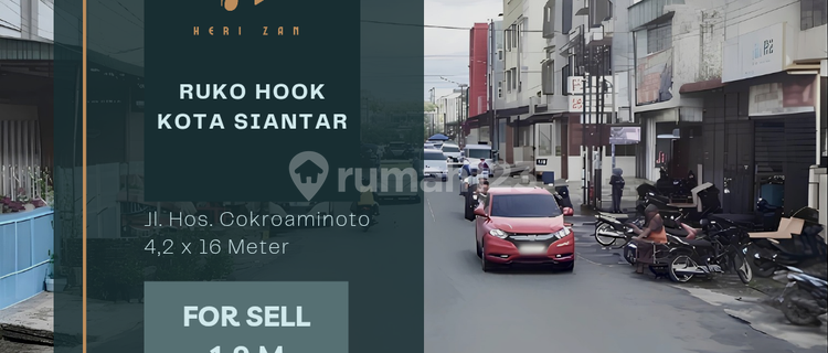 Hook Commercial Building. Hos. Cokroaminoto Street. Siantar City. Strategic Location. 1