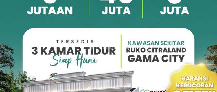 Dempsey Permai. Kawasan Citraland Gama City. Rumah Baru. Komplek. 1