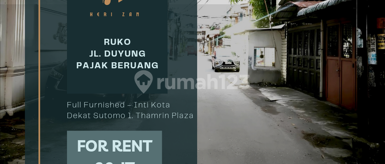 Duyung Street Shop House. Fully Furnished. City Center. Close to Sutomo 1. 1