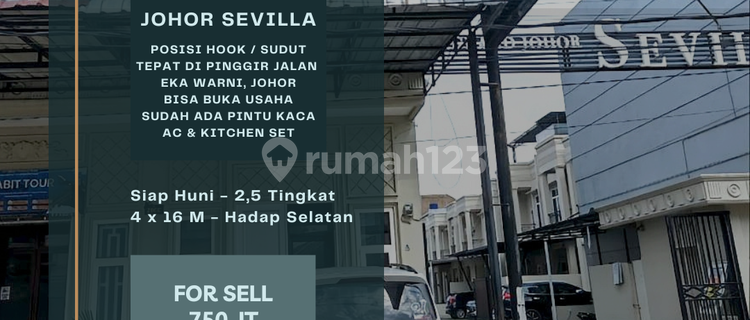 Ruko Hook. Grand Johor Sevilla, Right on the Side of Eka Warni Road 1