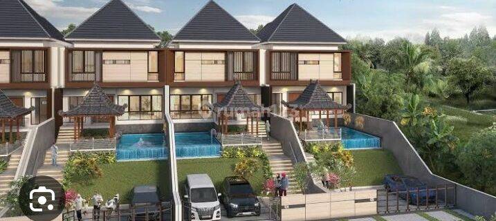Rumah Kavling Bangun Mewah Dijual di Bangunjiwo,perum, Ada Kolam Renang, Konsep Villa, Mewah, Design Cantik 1