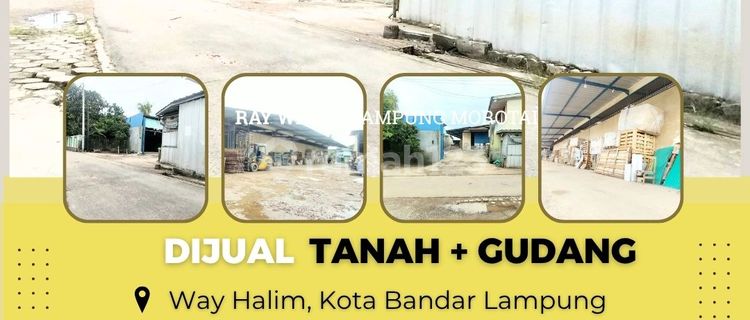 jual tanah dan gudang murah way halim 1
