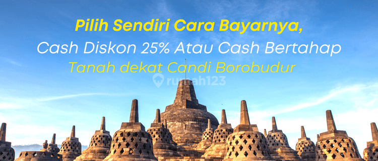 Tanah di Borobudur, Magelang, Mangku Jalan Aspal, SHM 1