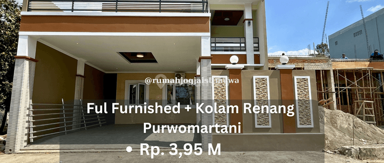 Rumah Baru Dengan Kolam Renang Full Furniture di Purwomartani  1