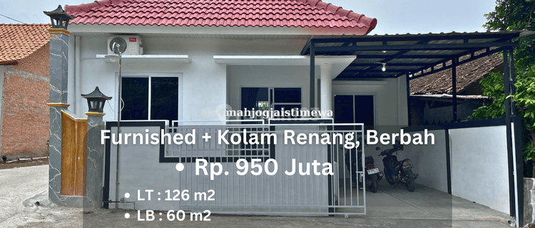 Rumah Baru Full Furniture Dengan Kolam Renang di Berbah 1